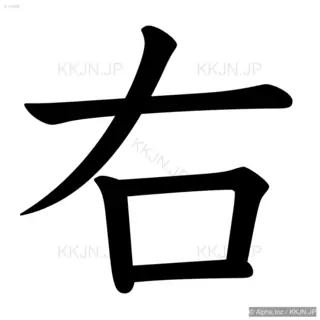 右の筆順サムネイル