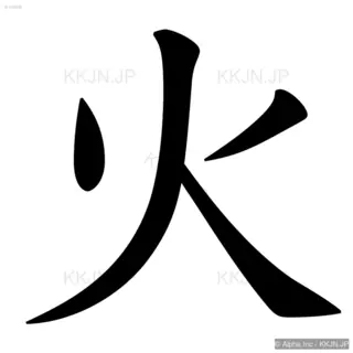 火の筆順サムネイル