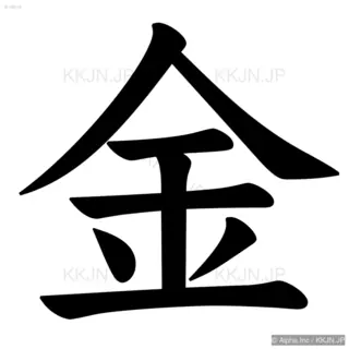 金の筆順サムネイル