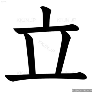 立の筆順サムネイル