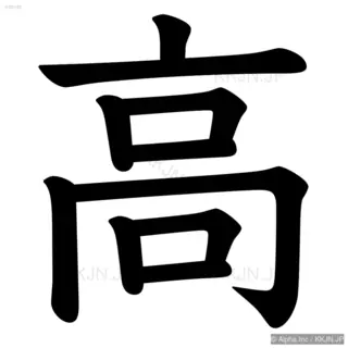 高の筆順サムネイル