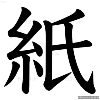 紙の筆順サムネイル