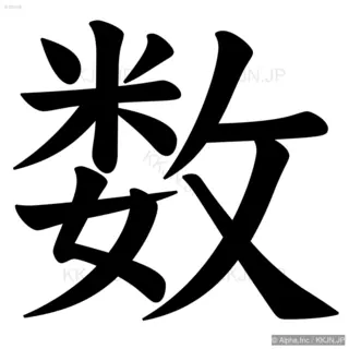 数の筆順サムネイル