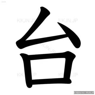 台の筆順サムネイル