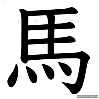 馬の筆順サムネイル