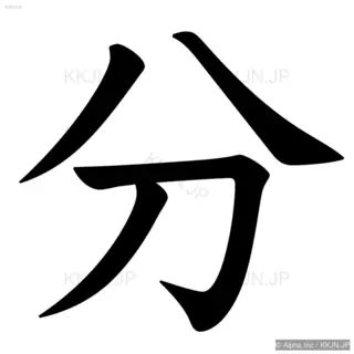 分の筆順サムネイル