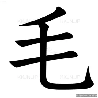 毛の筆順サムネイル