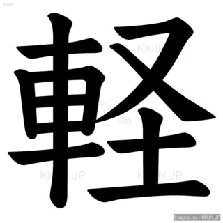 軽の筆順サムネイル