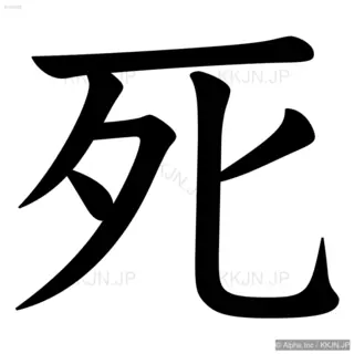 死の筆順サムネイル