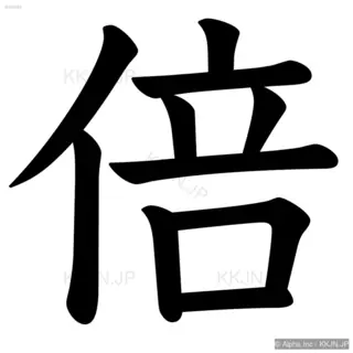 倍の筆順サムネイル