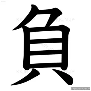 負の筆順サムネイル