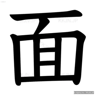 面の筆順サムネイル