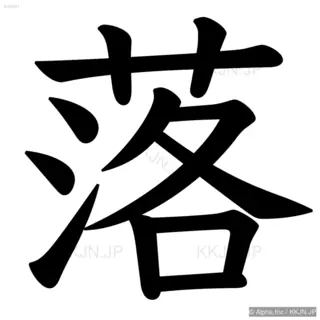 落の筆順サムネイル