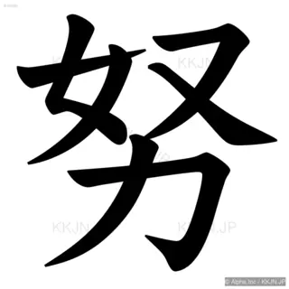 努の筆順サムネイル