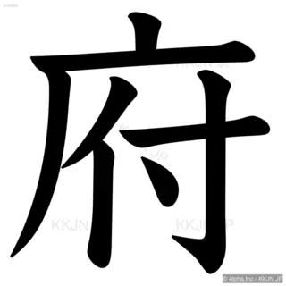 府の筆順サムネイル