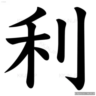 利の筆順サムネイル