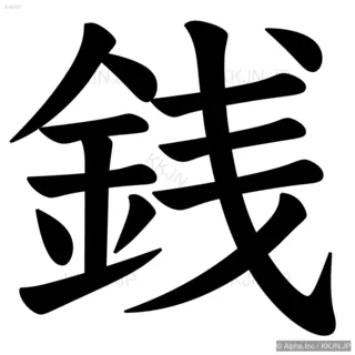 銭の筆順サムネイル