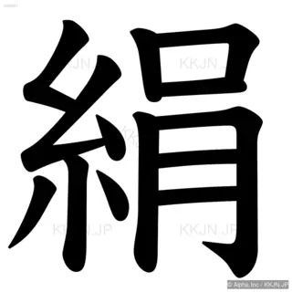 絹の筆順サムネイル