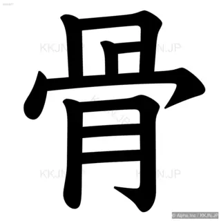 骨の筆順サムネイル