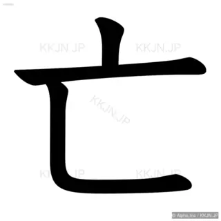 亡の筆順サムネイル