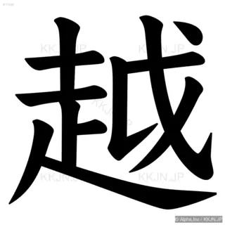 越の筆順サムネイル