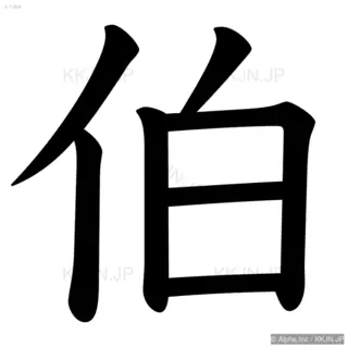 伯の筆順サムネイル