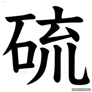 硫の筆順サムネイル