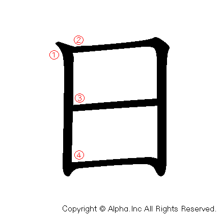 日の書き順画像低解像度版