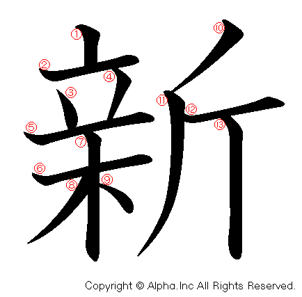 新の書き順画像低解像度版