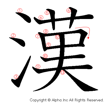 漢の書き順画像低解像度版