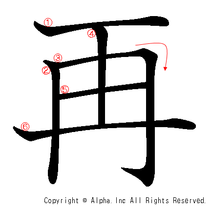 再の書き順画像低解像度版