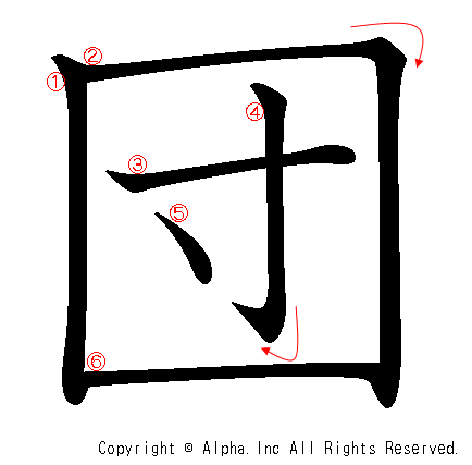 団の書き順画像低解像度版