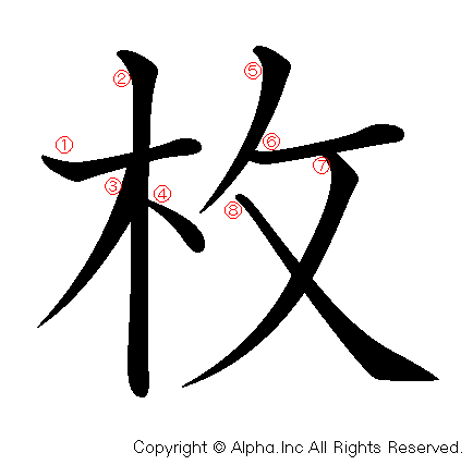 枚の書き順画像低解像度版