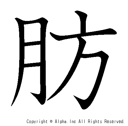 肪の書き順画像低解像度版