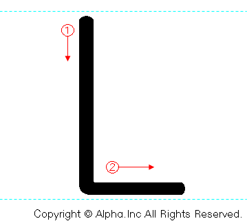 Lの書き順画像低解像度版