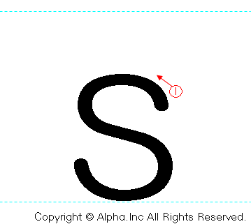 「s」の書き順書き方